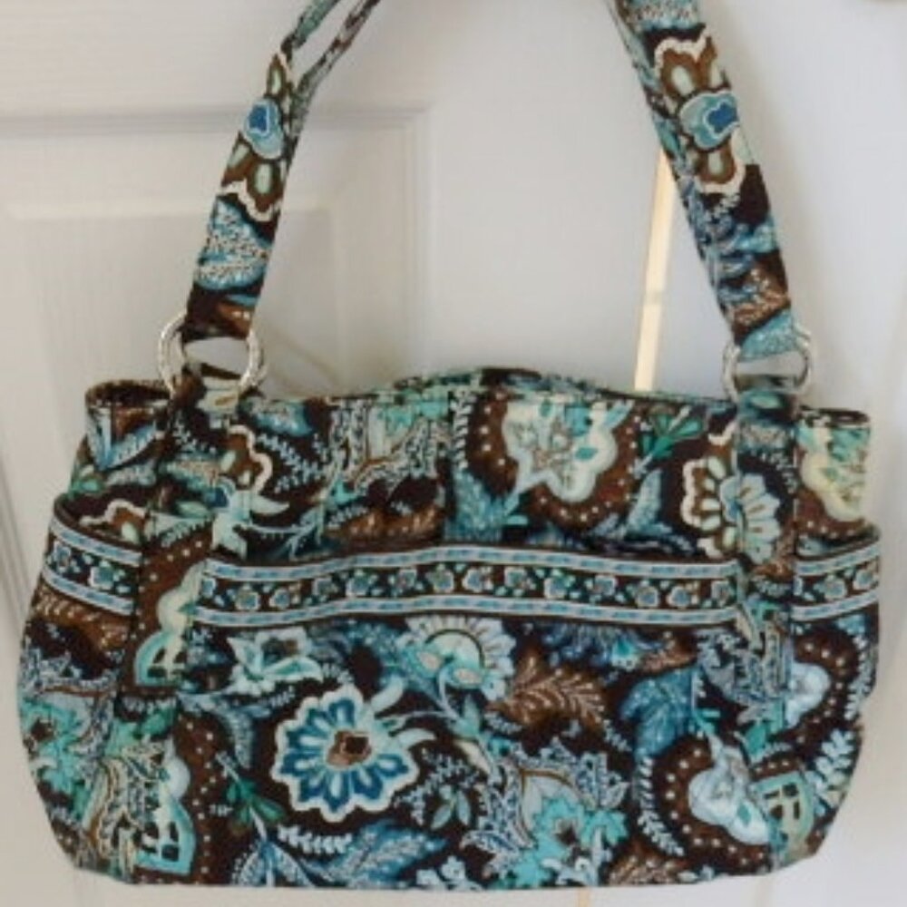 Nwot- Vera Bradley Java Blue zip tote